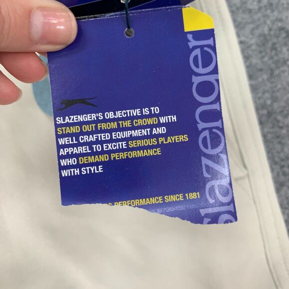 Slazenger Golf Shorts Mens 34 Beige High Rise Quick Dry Performance Hydro Dri - Picture 7 of 13